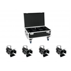 EUROLITE Set 4x LED THA-40PC sw + Case