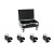 EUROLITE Set 4x LED THA-40PC sw + Case