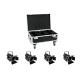 EUROLITE Set 4x LED THA-40PC sw + Case