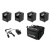 EUROLITE Set 4x AKKU UP-1 + SB-4 Soft-Bag + QuickDMX Funksender