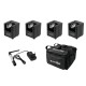 EUROLITE Set 4x AKKU UP-1 + SB-4 Soft-Bag + QuickDMX Funksender