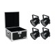 EUROLITE Set 4x LED PAR-56 QCL Short sw + EPS Case