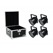 EUROLITE Set 4x LED PAR-56 HCL Short sw + EPS Case