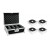 EUROLITE Set 4x AKKU IP Flat Light 1 chrom + Case