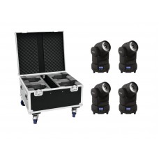 EUROLITE Set 4x LED TMH-X1 Moving-Head Beam + Case