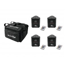 EUROLITE Set 4x AKKU TL-3 QuickDMX + Soft-Bag