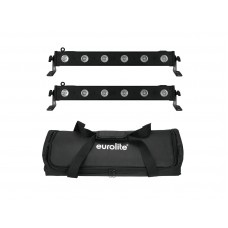 EUROLITE Set 2x LED BAR-6 QCL RGBW + Soft-Bag