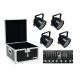 EUROLITE Set 4x LED PAR-56 HCL sw + Case + Controller