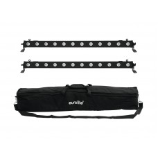 EUROLITE Set 2x LED BAR-12 QCL RGBA + Soft-Bag