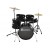 DIMAVERY DS-200 Schlagzeug-Set, schwarz