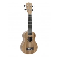 DIMAVERY UK-400 Ukulele Sopran  Zoll Zebrawood Zoll