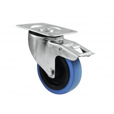 ROADINGER Lenkrolle 100mm BLUE WHEEL mit Bremse