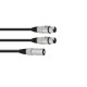 OMNITRONIC Adapterkabel XLR(M)/2xXLR(F) 0,5m sw