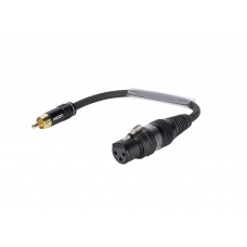 SOMMER CABLE Adapterkabel XLR(F)/Cinch(M) 0,15m sw