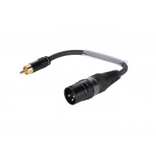 SOMMER CABLE Adapterkabel XLR(M)/Cinch(M) 0,15m sw