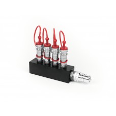 TCM FX CO2 Verteilerblock (4x3/8 out auf 1x3/4 in)