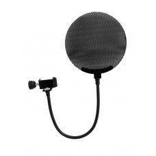 OMNITRONIC Mikrofon-Popfilter, Metall schwarz