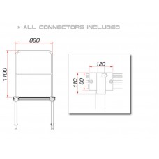 GUIL TMQ-01/440 Bühnengeländer 88cm (Aluminiumversion)