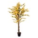 EUROPALMS Forsythienbaum mit 3 Stämmen, Kunstpflanze, gelb, 150cm