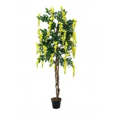 EUROPALMS Goldregenbaum, Kunstpflanze, gelb, 150cm