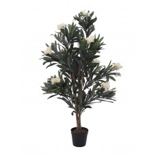 EUROPALMS Oleanderbaum, Kunstpflanze, weiß, 120 cm