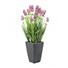 EUROPALMS Lavendel, Kunstpflanze, rosé, im Dekotopf, 45cm
