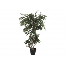 EUROPALMS Ficus Multi Spiralstamm, Kunstpflanze, 130cm