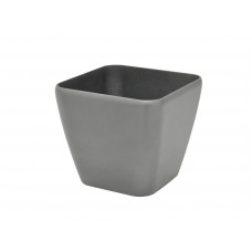 EUROPALMS Dekotopf LUNA-33, eckig, silber