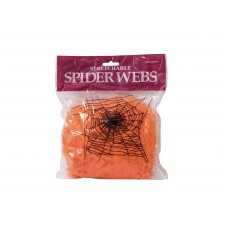 EUROPALMS Halloween Spinnennetz orange 50g