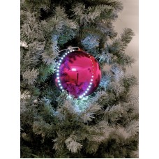 EUROPALMS LED Snowball 8cm, rosa 5x