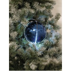 EUROPALMS LED Snowball 8cm, dunkelblau 5x