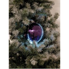 EUROPALMS LED Snowball 8cm, lila 5x