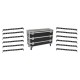 EUROLITE Set 12x LED BAR-12 QCL RGBW Leiste + Case L