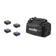 EUROLITE Set 4x AKKU Flat Light 3 sw + Soft-Bag