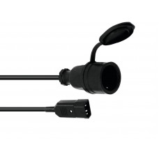 OMNITRONIC Adapterkabel Kaltgeräte/Schutzkontakt 1m