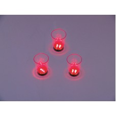 EUROPALMS LED-Glas 2cl mit Würfelspiel, rot, 3x