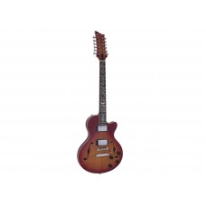 DIMAVERY LP-612 E-Gitarre, flamed sunburst