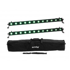 EUROLITE Set 2x LED BAR-12 QCL RGB+UV Leiste + Soft-Bag