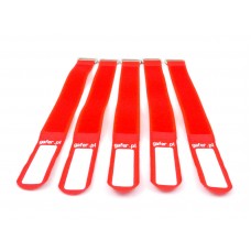 GAFER.PL Kabelbinder Klettverschluss 25x400mm 5er Pack rot