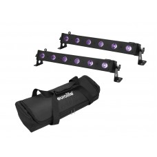 EUROLITE Set 2x LED BAR-6 UV Leiste + Soft-Bag