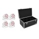 EUROLITE Set 4x LED SLS-7 HCL Floor weiß + Case