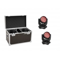 EUROLITE Set 2x LED TMH-X4 Moving-Head Wash Zoom + EU Case