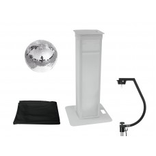 EUROLITE Set Spiegelkugel 30cm mit Stage Stand variabel + Cover schwarz