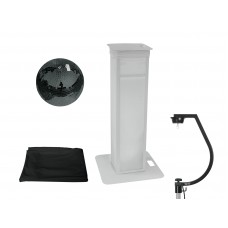 EUROLITE Set Spiegelkugel 30cm schwarz mit Stage Stand variabel + Cover schwarz