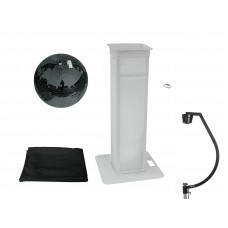 EUROLITE Set Spiegelkugel 50cm schwarz mit Stage Stand variabel + Cover schwarz