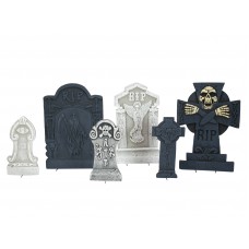 EUROPALMS Halloween Grabsteinset  Zoll Friedhof Zoll