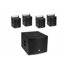 OMNITRONIC Set MOLLY-12A Subwoofer aktiv + 4x MOLLY-6 Top 8 Ohm, schwarz