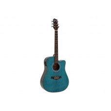 DIMAVERY STW-90 Westerngitarre, crystal blue
