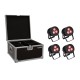 EUROLITE Set 4x LED IP PAR 3x9W SCL Spot + Case