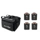 EUROLITE Set 4x AKKU TL-3 QCL RGB+UV Trusslight + SB-4 Soft-Bag